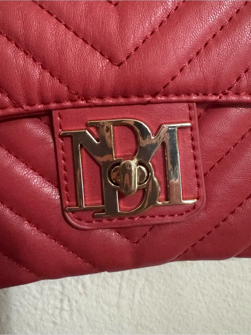 Badgley Mischka Scarlet Quilted Crossbody with Floral Scarf Accent
